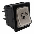 SIMONELLI BLUE LIGHT WHITE BIPOLAR SWITCH 16 AMP COFFEE
