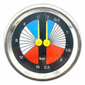 QUALITY ESPRESSO DUAL PRESSURE GAUGE 60MM