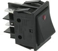 Astoria Switch 2-pole Black With Red LED