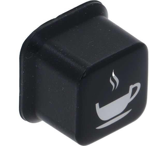 Astoria Rubberized Push-button Black