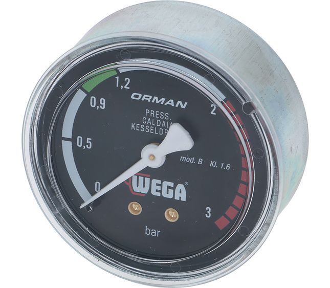 Wega Pressure Gauge Tondo 3 Atm Fondo Black Cw510l