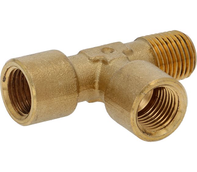 Sanremo T-fitting 1/4"m-1/4"f-1/4"f
