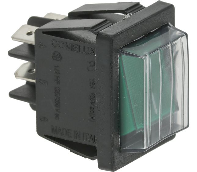 Universal Bipolar Switch Green 16A 250V