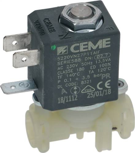 DeLonghi Solenoid Valve Ceme 2 Ways 230V - commercial coffee spare part