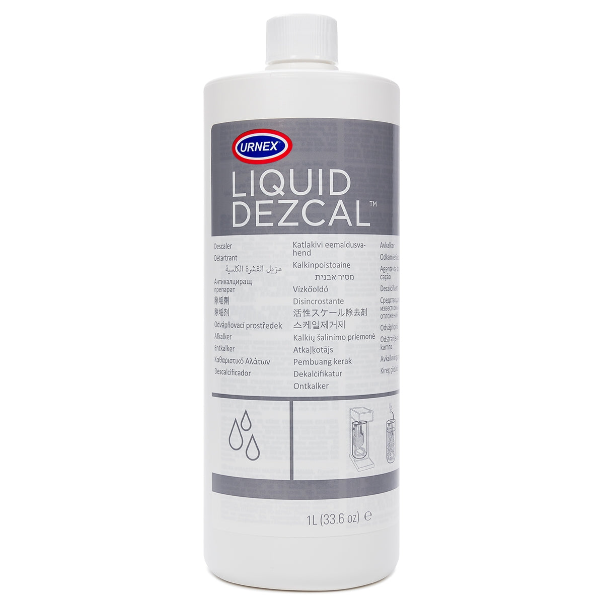 Urnex Liquid Dezcal - 1ltr bottle (1x) | Professional Coffee Machine Cleaner UK