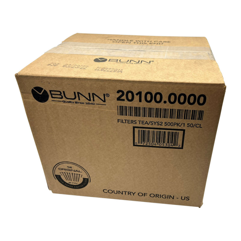 BUNN FILTERS TEA/SYS2 500PK/1 50/CL