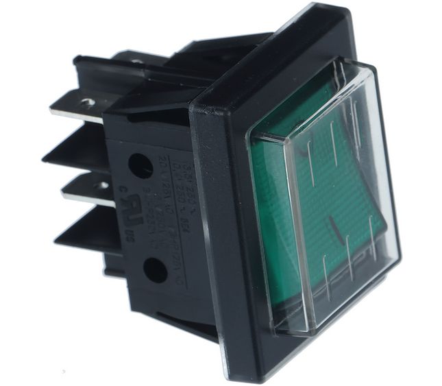 Macap Bipolar Switch Green 16A 250V