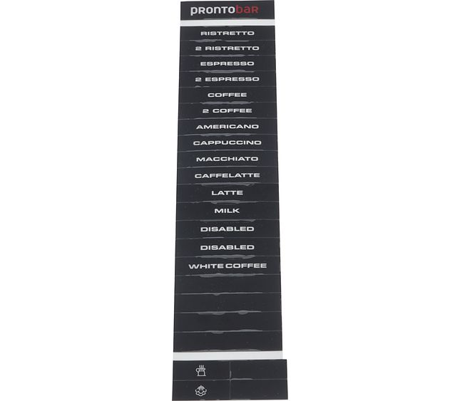 Nuova Simonelli Label Legendable Buttons Prontobar Black
