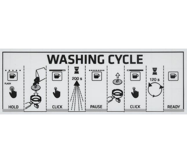 Rancilio Sticker Cleaning Cycle and