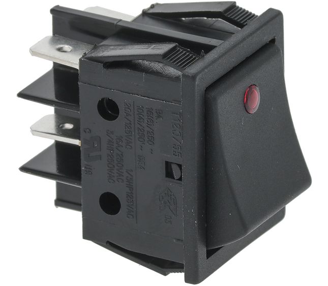 Compak / La San Marco Bipolar Switch Black 16A 250V