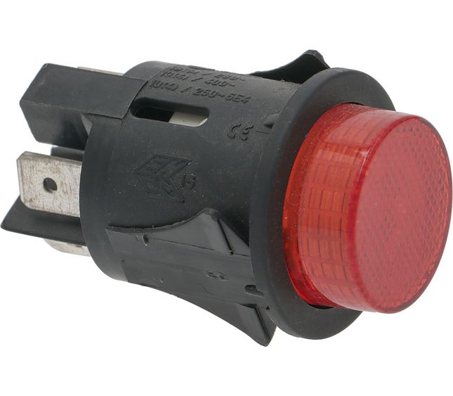 Brasilia Red Bipolar Push Button 16A 250V