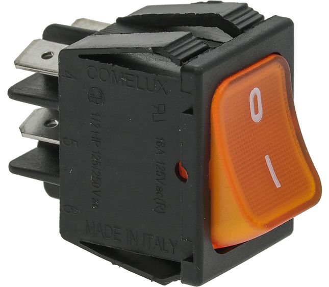 Universal Bipolar Switch Orange 16A 250V