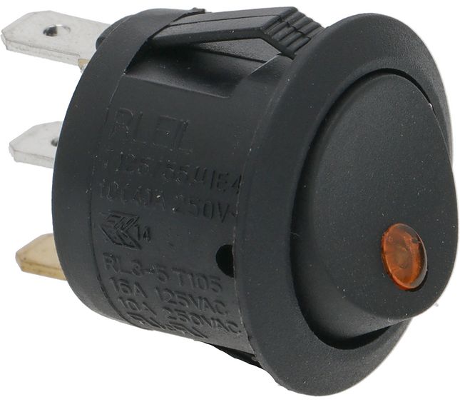 Compak Switch Black Single-pole10a 250V