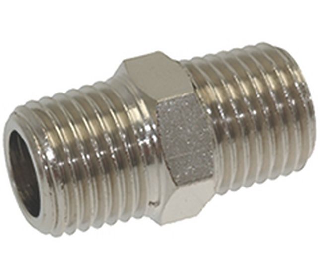 Brasilia Fitting Ø 1/8"m-1/8"m Nichel-plated