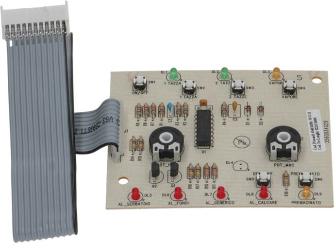 DeLonghi Electronic Board Push-Button Panel 11PIN - commercial coffee spare part