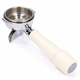 Crem Single Filterholder Complete - White - commercial coffee spare part