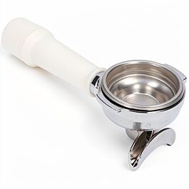 Crem Double Filterholder Complete - White - commercial coffee spare part