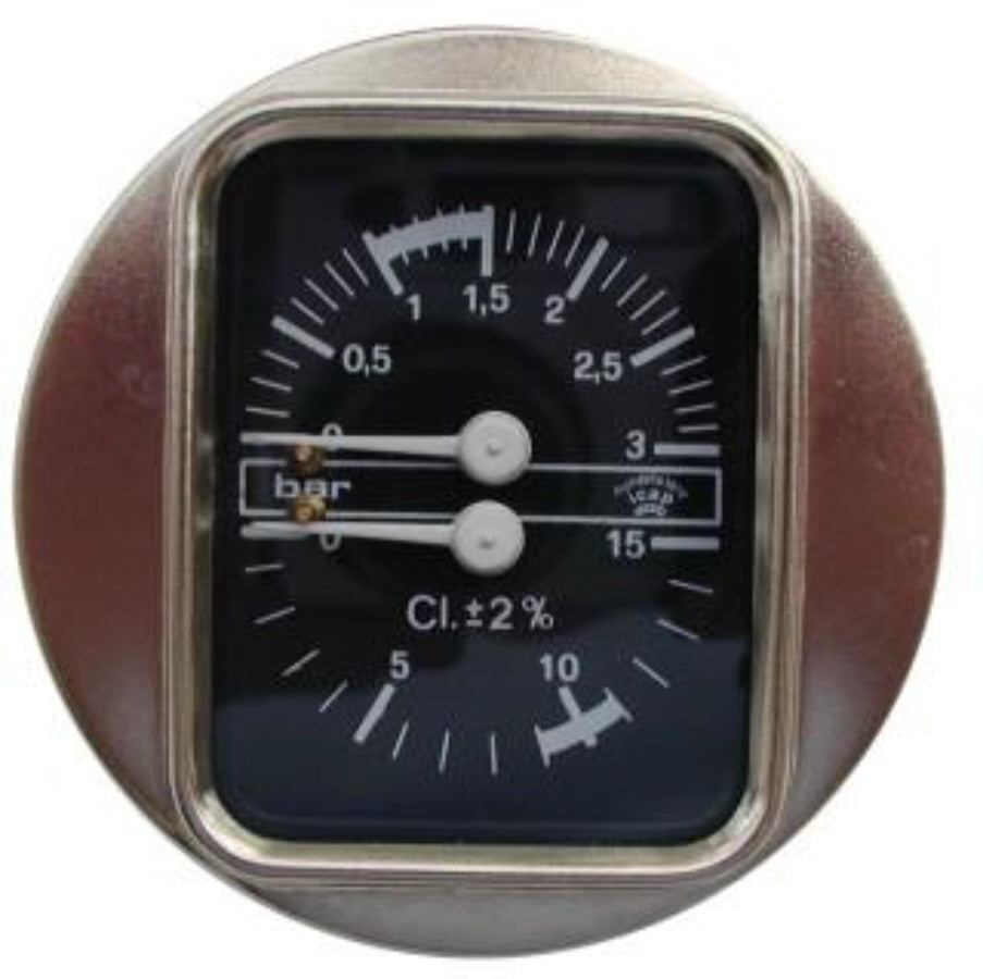 Bezzera - Pressure Gauge Dual Bezzera  - Pn: BE0498 - commercial coffee spare part