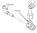 Heat Exchange to Manifold Pn: CHE143A - commercial coffee spare part