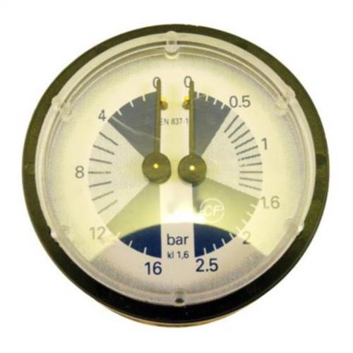 Cimbali - M21/M22/M29 Dual Pressure Gauge - Original Manufacturer - Pn: CI15923 - commercial coffee spare part