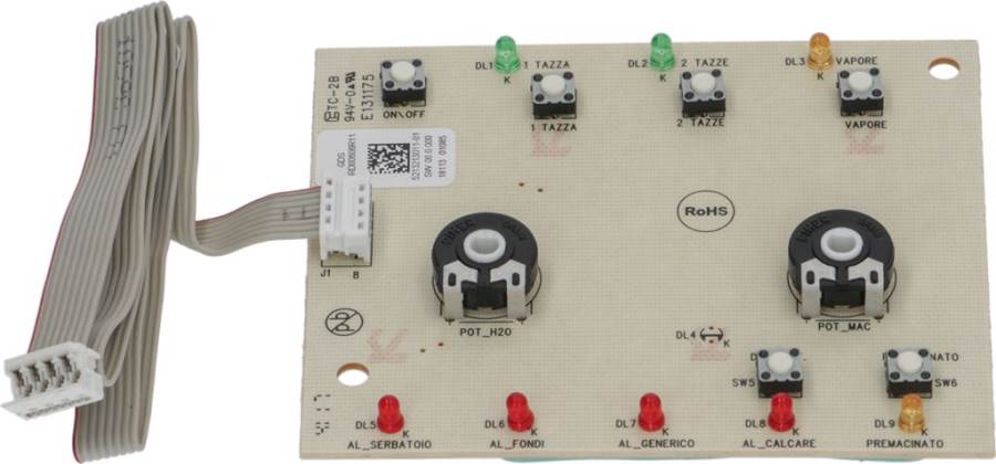 DeLonghi Electronic Board Push-Button Panel - commercial coffee spare part