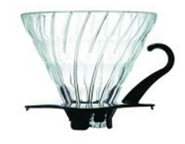 Hario Glass Coffee Dripper V60 02 Black  - Pn: DRI18171 - commercial coffee spare part