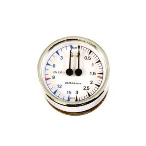Elektra - Dual Pressure Gauge  - Pn: EL9013 - commercial coffee spare part