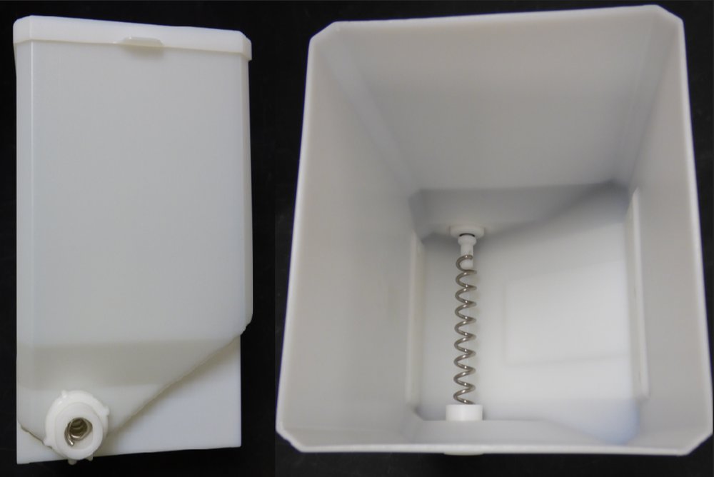 Coffetek Canister Cuadrada Mano Izqda Metalic – genuine Coffetek part 09727270