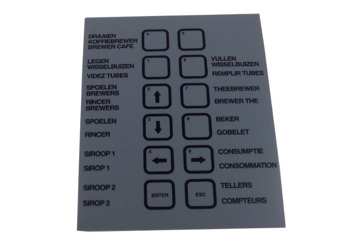 Coffetek Keypad O/Lay Label Pac 2K – genuine Coffetek part 21004
