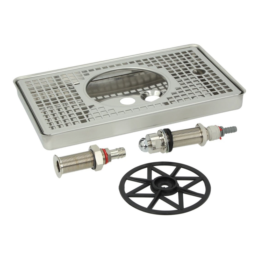 Hi Quality S/Steel Surface Mount Pitcher Rinser Tray 300X180X30MM - commercial coffee spare part