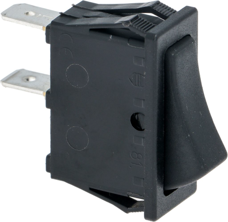 Button 1-Pole Momentry Switch - Black 16A 250V - commercial coffee spare part