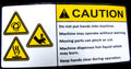 Coffetek Label Precaucion Introducir Manos – genuine Coffetek part 56626