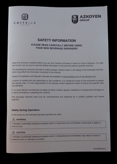 Coffetek Hoja Safety – genuine Coffetek part 81041000