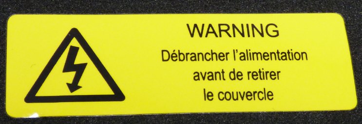 Coffetek Decal Warning Peq. (Fr) – genuine Coffetek part 82044980