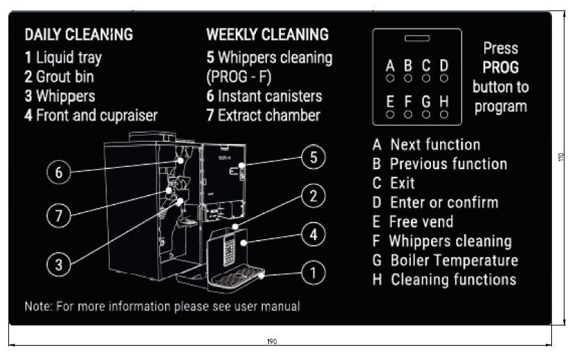 Coffetek Decal Instrucciones Door Vitro S1 – genuine Coffetek part 82045240