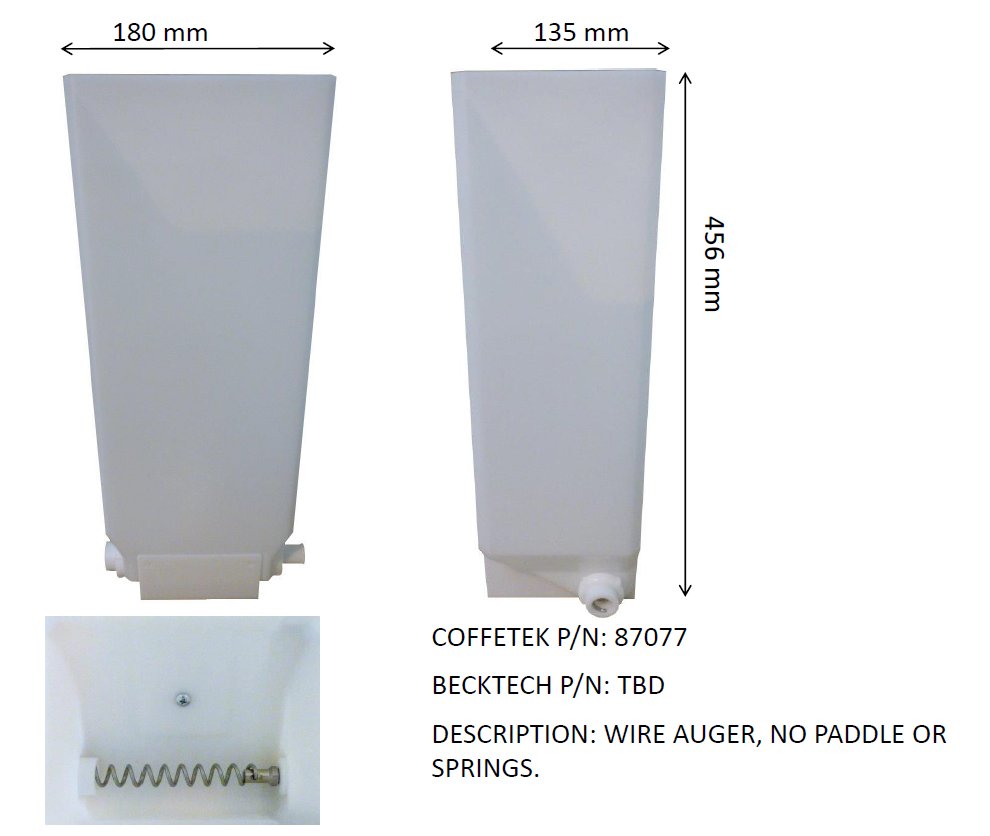 Coffetek Canister Assy Lrge Accola – genuine Coffetek part 87077