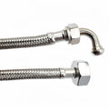 BRAIDED HOSE 2M 3/4 STRAIGHT X 3/8 ELBOW