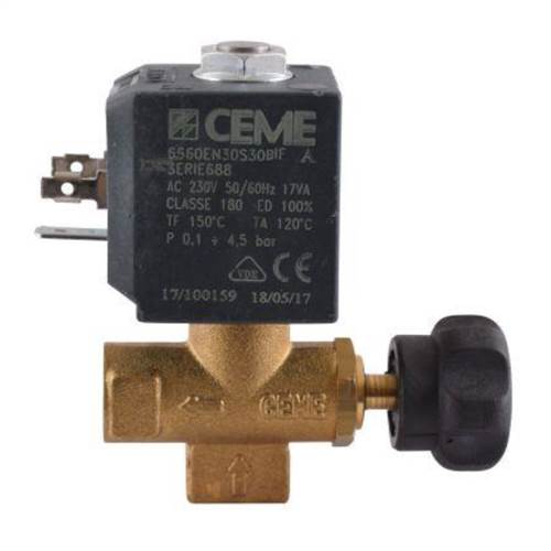 Water Mix Solenoid with Handle - Original Manufacturer - Pn: IB9655 - commercial coffee spare part