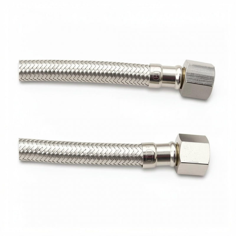 BRAIDED HOSE 1M 3/8F STRAIGHT X 3/8F STRAIGHT - CONICAL