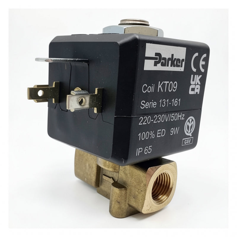 PARKER 2 WAY INLET SOLENOID VALVE 230V 1/8 4MM NBR 9W