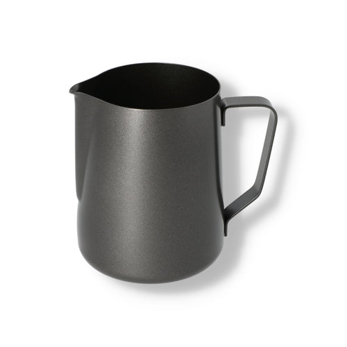0.6 Litre Teflon Foaming Jug - Black - commercial coffee spare part