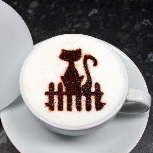 CAT ON FENCE STENCIL