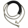 BRAIDED HOSE 1.5M 3/8 STRAIGHT X 3/8 ELBOW - CONICAL