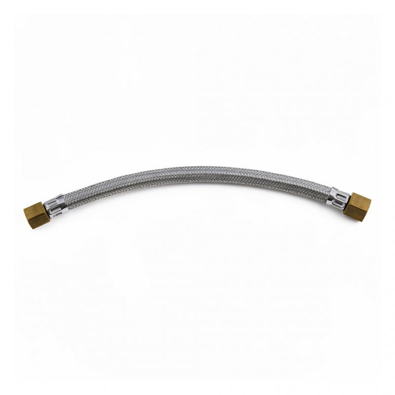 BRAIDED HOSE 0.22M 3/8 STRAIGHT X 1/4 STRAIGHT - CONICAL