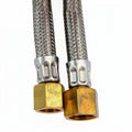 BRAIDED HOSE 0.28M 1/4 STRAIGHT X 3/8 STRAIGHT - CONICAL