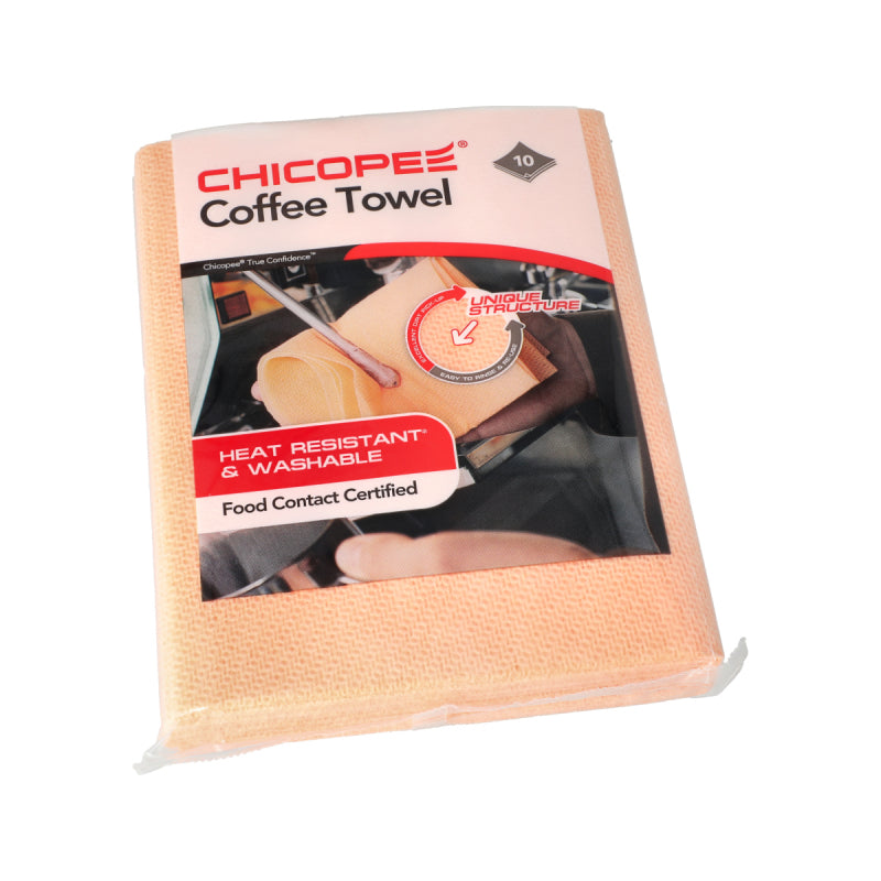 CHICOPEE SUPERTWILL HEAT RESISTANT COFFEE WIPE - ORANGE (PACK OF 10)
