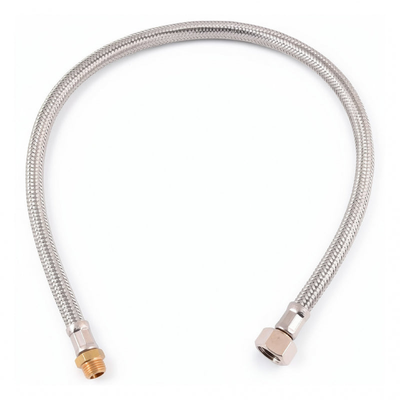 BRAIDED HOSE 0.6M 3/8F STRAIGHT X 1/4M - CONICAL