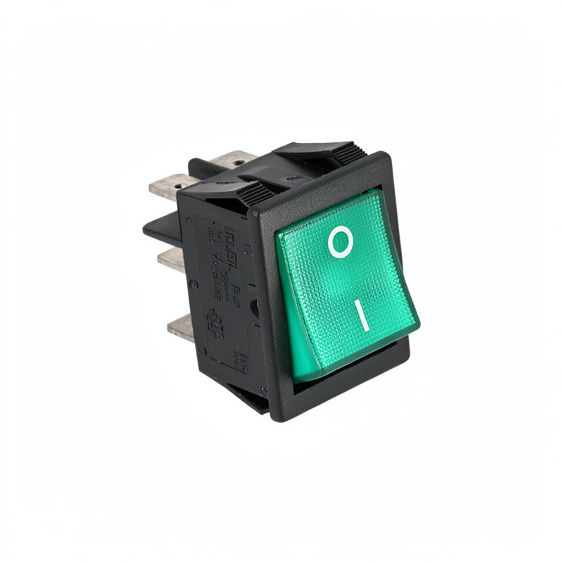 GREEN ROCKER SWITCH - 6 TERMINALS