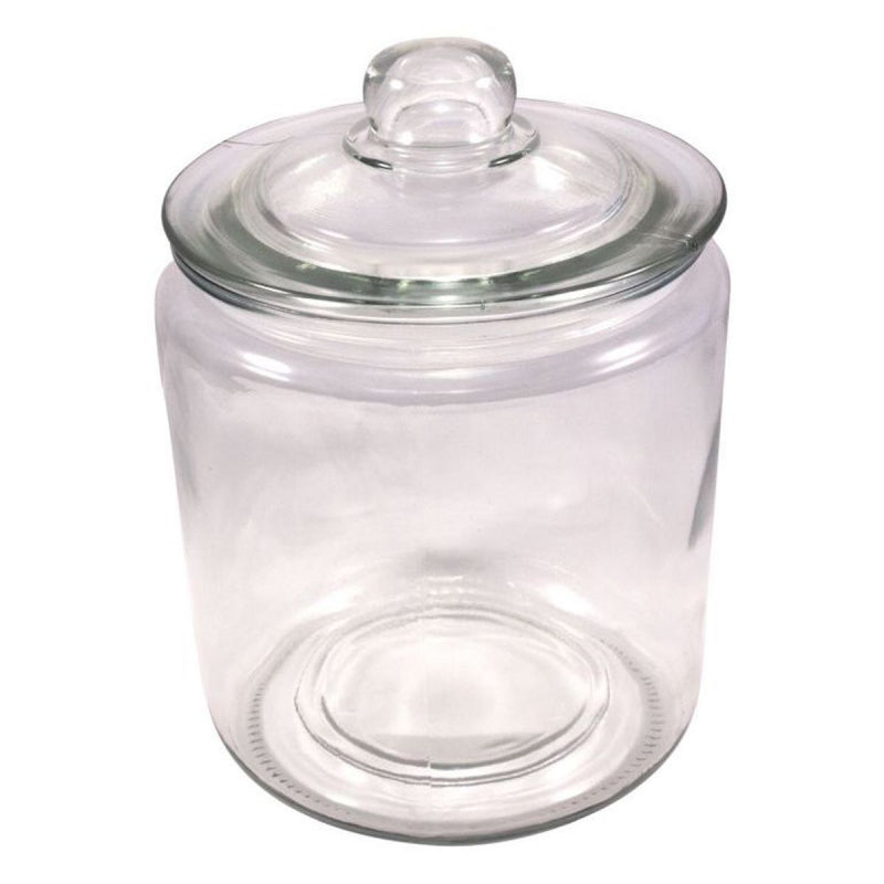 CLEAR GLASS BISCOTTI JAR 1.5 US GALLON / 6 LITRES