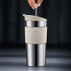 BODUM TRAVEL PRESS SET COFFEE MAKER, 0.35 L, 12 OZ - OFF WHITE